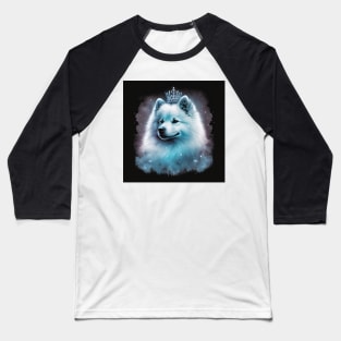 Samoyed With A Crown Baseball T-Shirt